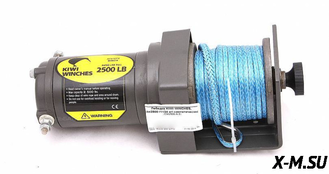 Лебедка KIWI WINCHES Lbs2500 (1134 кг) синт. трос
