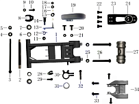 Задняя подвеска КВАДРОЦИКЛА PROMAX RENEGADE 200/300