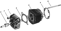 Головка и цилиндр двигателя  КВАДРОЦИКЛА STELS ATV 100 C