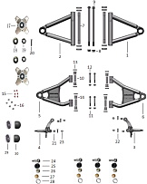 Система передней подвески КВАДРОЦИКЛА GBM DAXTER 200