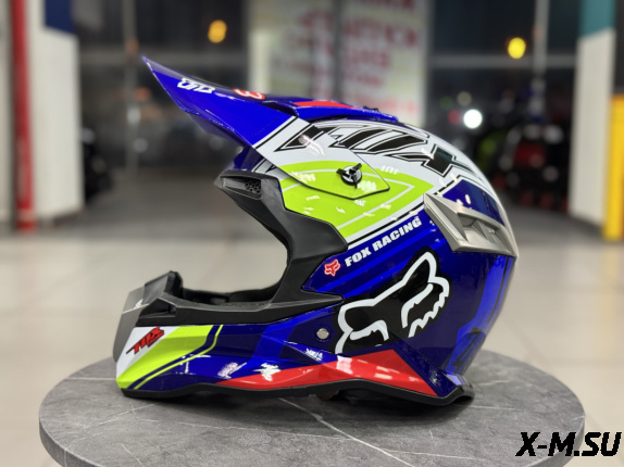 Шлем кроссовый HETOSHI Сине-желто-красный AD3-14 цв.  р. S